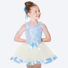 Dance Costume Ballet XXL Child Blue Revolution RC19830 Tap Dress Up