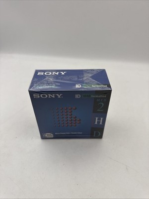 Sony Micro 3.5'' Floppy 1.44MB Double Sided IBM Formatted 10 Disks 10MFD-2HD New