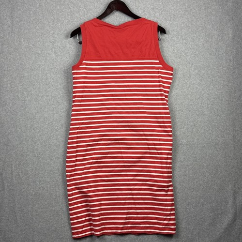 Liz Claiborne Sleeveless Red and White Striped Dress Large - Picture 3 of 4