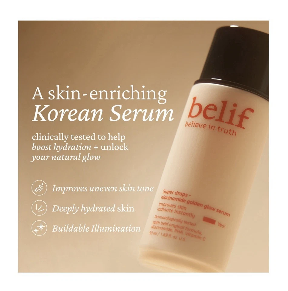 Belif Super Drops, Golden Glow Serum Hydrating Makeup Primer, 1.69 fl. oz - Image 3 of 4