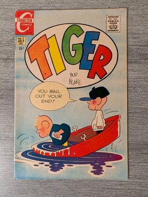 Charlton Comics TIGER By Bud Blake Issue No. 3 Humor Cartoon 1970