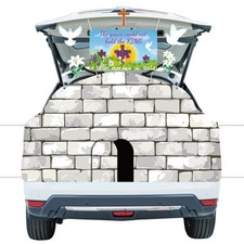Halloween Trunk or Treat Car Decorations Kit - Religious Backdrop Christian Jesu