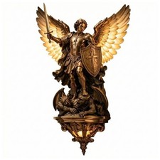 Archangel Michael Statue Hand Painted Prince of Heaven Michael Statue Gothic