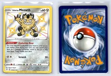 Galarian Meowth SV086/SV122 Shining Fates Shiny Vault Pokemon NM