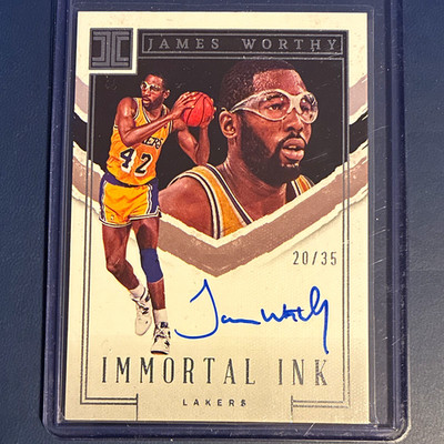 Panini Impeccable 2022-23 James Worthy Immortal Ink II-JWT 20/35
