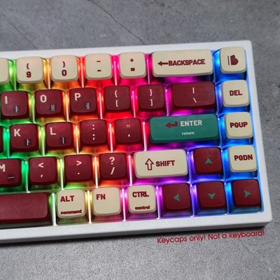 Red White Console Theme PBT Keycaps set for MX Mechanical Keyboard