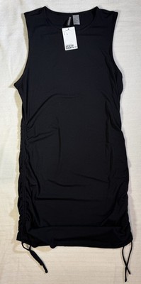 NWT Ladies H&M DIVIDED Black String Cinch Sleeveless Dress Large