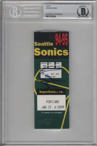 BAS Authenticated Ticket Stubs and Passes Jerome Kersey BGS Authentic Auto ow6