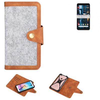 Filzhülle für Google Pixel 2 XL Handy-Tasche hellgrau