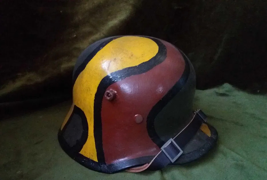 A German M16 soldier's helmet from World War I.