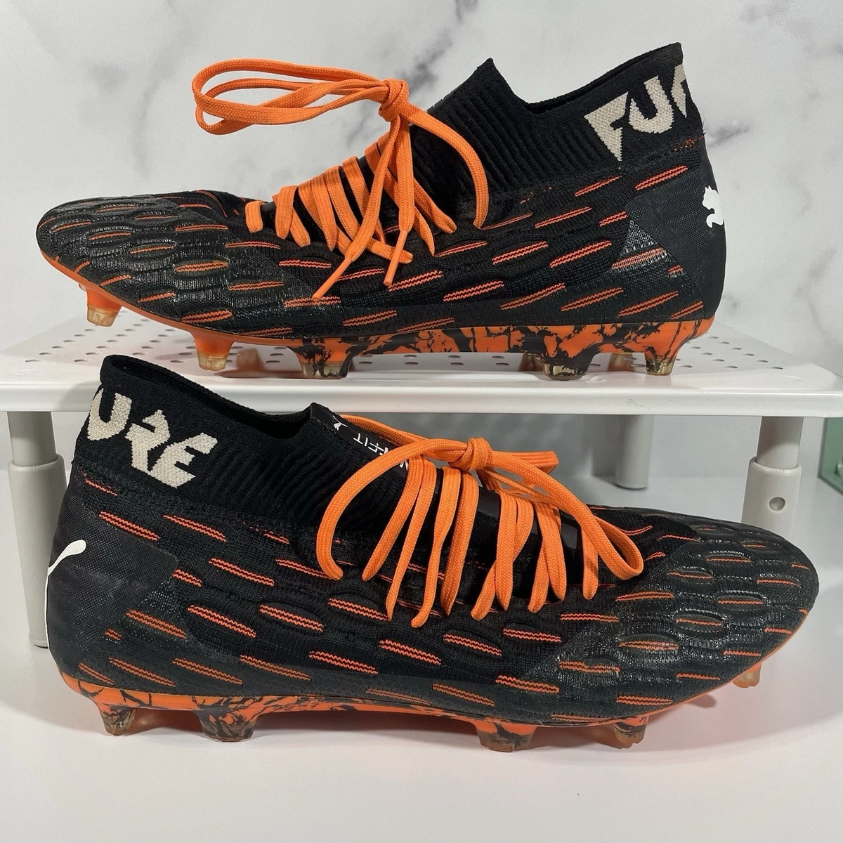 PUMA Future 6.1 Netfit FG AG Black Shocking Orange for Sale
