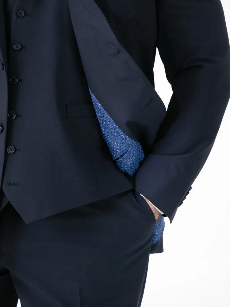 D555 Duke Big Mens Navy Tailored Suit Jacket Stretch Plus Size Big & Tall 711903 image 4
