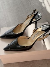 Jimmy Choo Y2K Studded Slingback Pumps 530 Retail Black EU40 US9