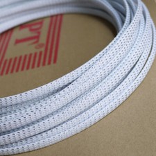 3-30mm White Braided Cable Sleeving/Sheathing-Auto Wire Cord Sleeve Harnessing