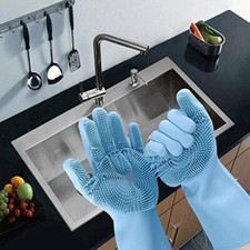 Reusable Silicone Magic Dish Washing kitchen Cleaning-Scrubbing Gloves