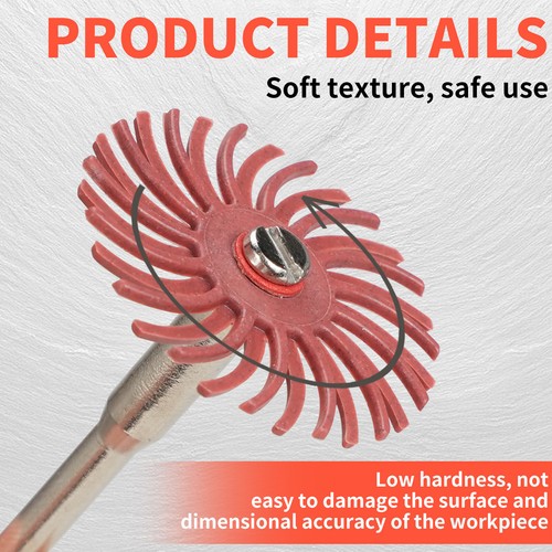 35PC 1in Radial Bristle Disc Abrasive Brush Polishing Wheel With 2.35/3mm Shank - Picture 3 of 8