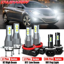 Para For Hyundai Elantra 2013-2017 2018 - H7 H11 LED faro +881 luces antiniebla