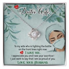 Doctor Wife Necklace, Gift For Wife, Wife Birthday Gift, Valentine Gifts For Her