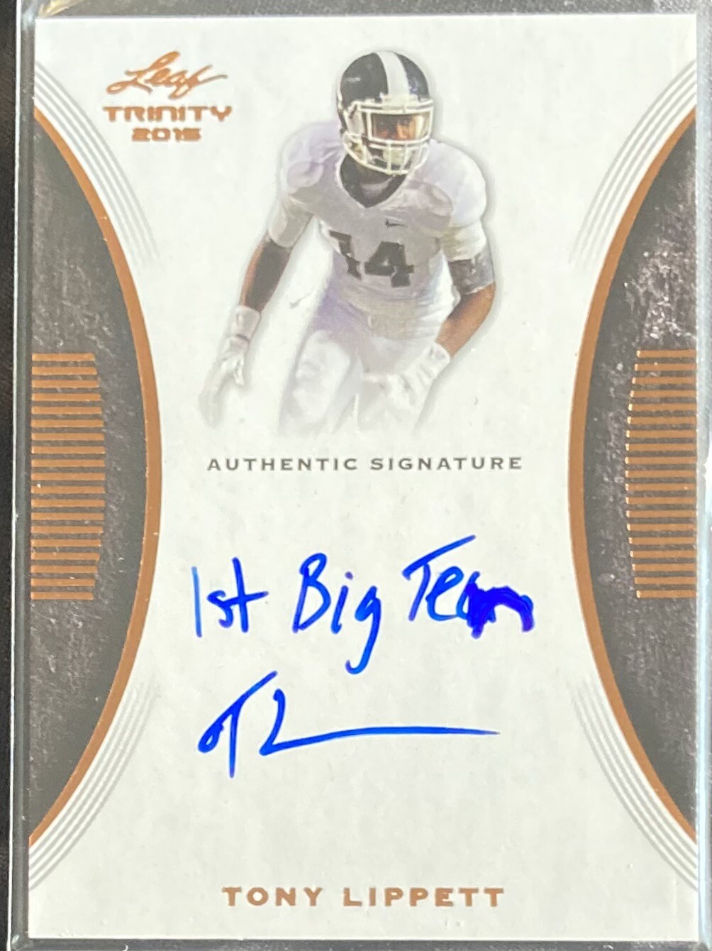 Tony Lippett Leaf Trinity Signatures #TSTL1 Base