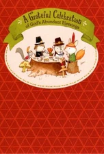 Happy Thanksgiving Squirrel Family Squirrels At Dinner Dayspring Hallmark Card