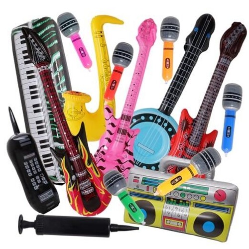 PCS Inflatable Rock Star Toy Set Inflatable Instruments Party 15 Rock Style