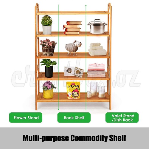 4-6 Tiers Layers Bamboo Shoe Rack Storage Organizer Wooden Shelf Stand Shelves - Picture 3 of 15