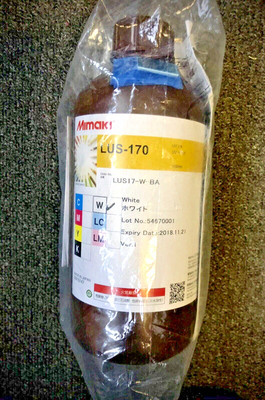 Original Tinte Mimaki UCJV-300 UCJV-150 / LUS-170 WHITE UV INK 1000ml Date 2018