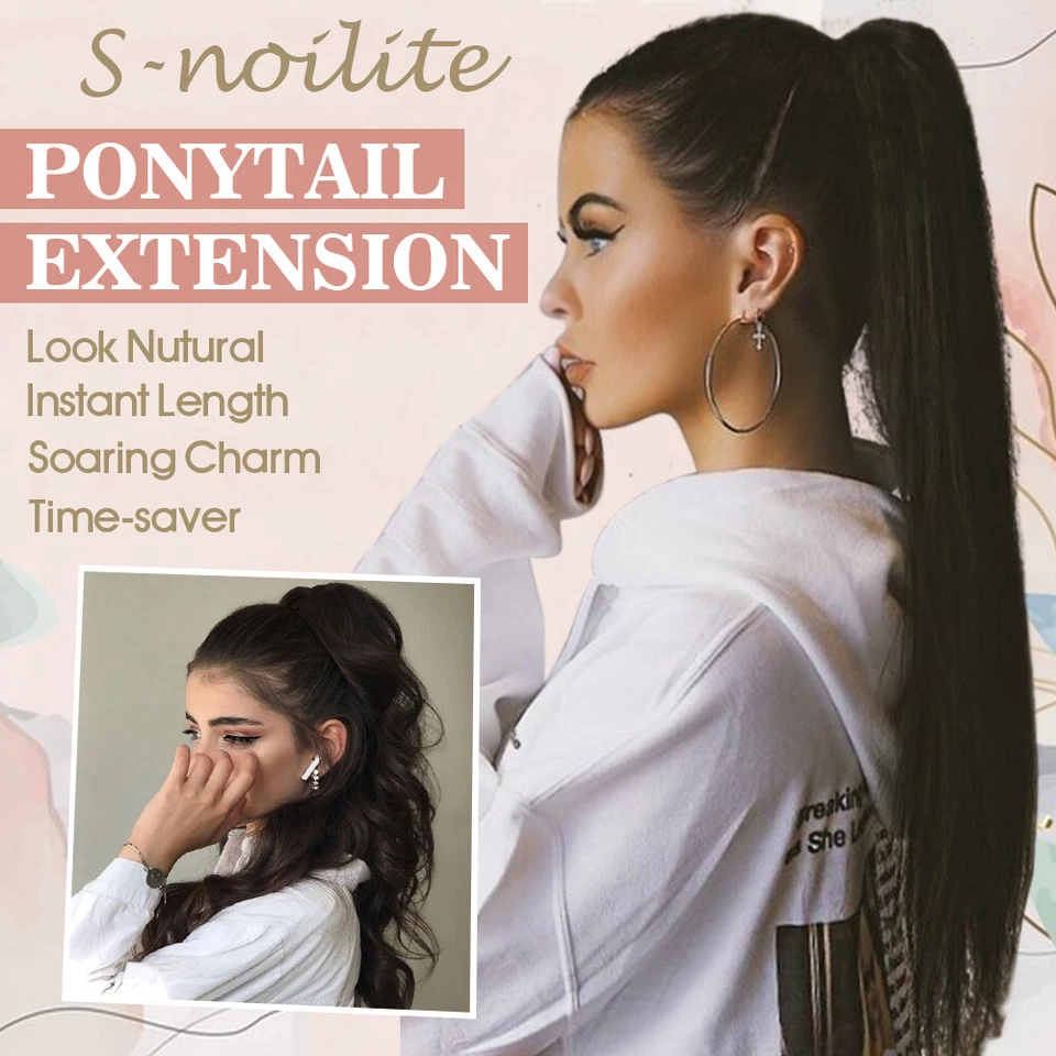 Clip de garra de cola de caballo real como extensión de cabello humano pieza para el cabello gruesa cola de caballo 14" Foto 3 de 4