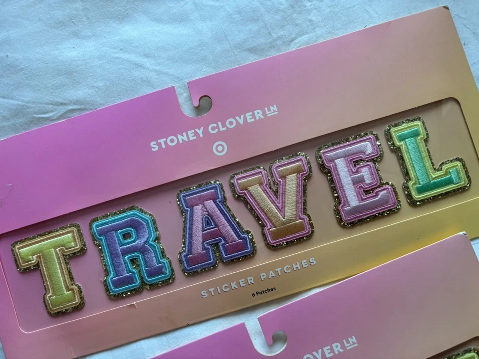 NWT Stoney Clover Lane Target Letter  Iron On Patches Set TRAVEL And GLAM - Image 3 of 4