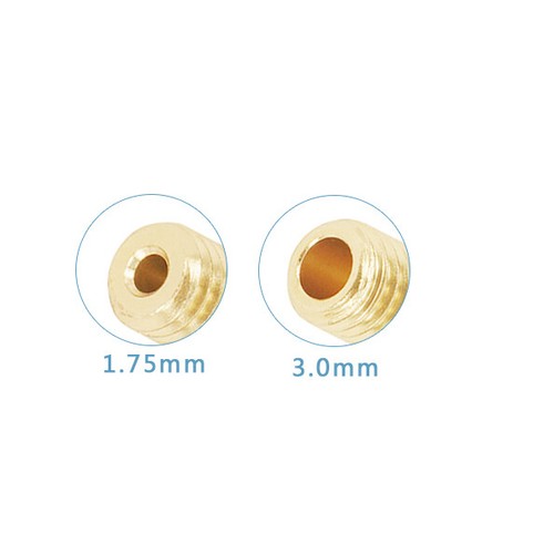 Düse V5 V6 0.1mm ~ 1.2mm Nozzle für 3D Drucker CNC 1.75mm/3mm Messing M6 Gewinde - Afbeelding 6 van 6