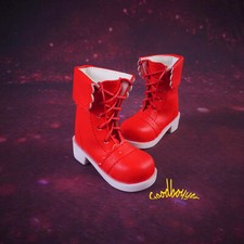1/4MSD 1/3SD BJD Doll Middle Boots Lace-up Round-toe Flanging Shoes 5 Colors