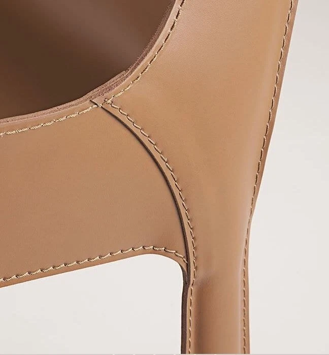 Sillas Nisida en Frag/Minotti de cuero amarillo de Calvi y Brambilla Foto 4 de 4