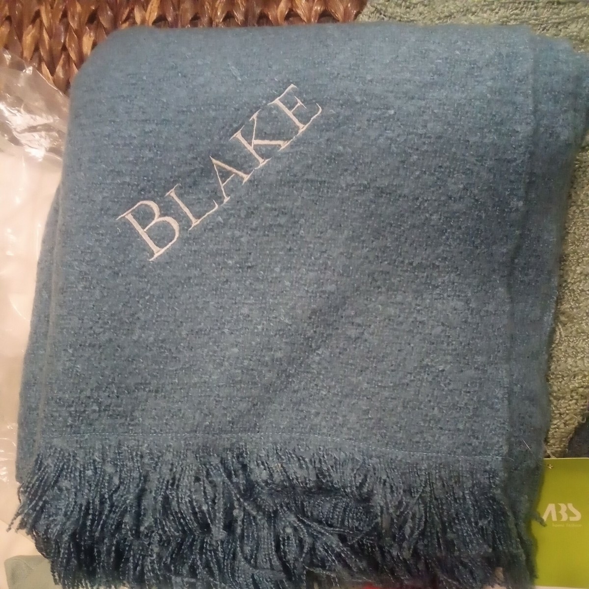 NEW Pottery barn Boucle Faux Mohair fringe edge 50x60