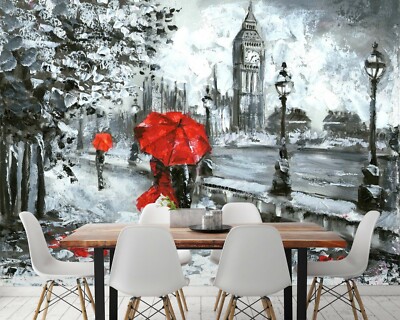 3D Big Ben Street ZHUA2317 Wallpaper Wall Murals Removable Self-adhesive Amy