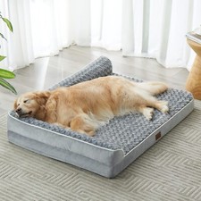 Orthopedic Dog Beds for Large Dogs-Waterproof Sofa Dog Bed with Removable Was...