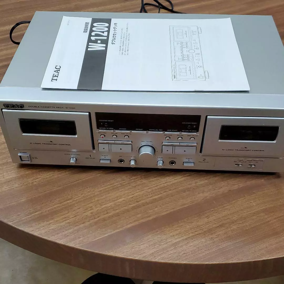 Teac W-1200 Double Cassette Deck Silver Power Supply 100V | eBay