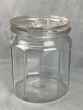 1915 Glass Cigar Humidor w/ Sponge Pocket ~ 4 1/2" Cigar Storage, General Store