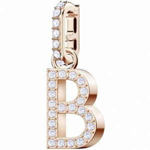 Authentic Genuine SWAROVSKI Charm Remix Letter "B" Rose Gold Plated 5437616