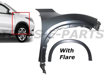 Front Fender Pair For 2016-2022 Honda HR-V - Primed Steel, Left & Right Side Replacement Set