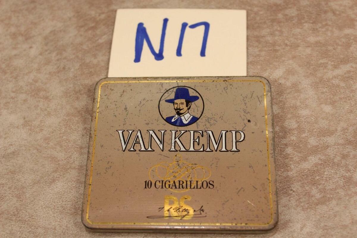 N17B VINTAGE VAN KEMP 10 CIGARILLOS TIN BOX FINLAND QUALITY N17B VINTAGE VAN KEMP 10 CIGARILLOS TIN BOX FINLAND QUALITY