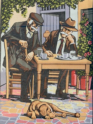 ''Old Friends'' Printed Canvas or Threads Needlepoint Kit C1811
