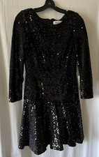NWT ELIZA J Black Sequin Dress Sz 6