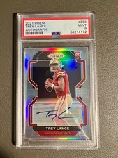 2021 Panini Prizm TREY LANCE Silver Prizm Rookie Auto RC - PSA 9 Mint 49ers 💎