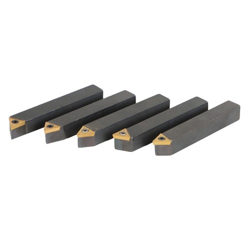 Confezione 5 Inserti In Carburo Indicizzabili Tornio 3/8" + Kit Porta Bit Utensile Tornio Nuovi - Foto 13 di 14