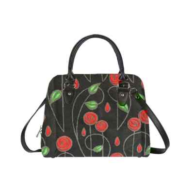Signare Macintosh einfache rosa schwarze wandelbare Wandteppich-Schultertasche Kunst