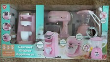 Playgo Pink Gourmet Kitchen Appliances 3 pc set Coffee Maker / Mixer / Blender