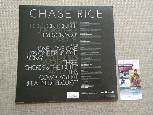 Chase Rice handsigniertes Lambs & Lions LP JSA #RR83941 Schallplattenalbum Vinyl - Bild 4 von 6