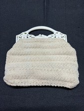 1940's Crochet Ivory Cream Purse