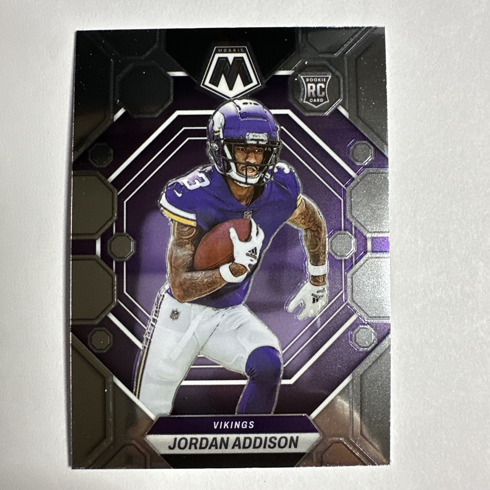 Jordan Addison RC 2023 Panini Mosaic Silver PRIZM Minnesota Vikings #337