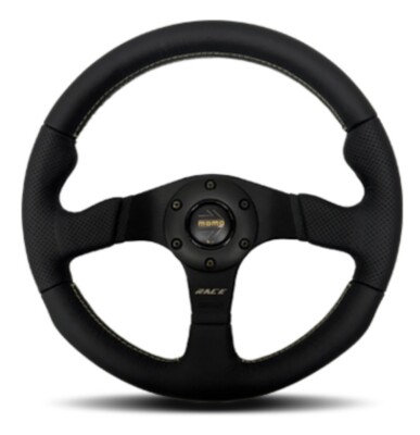 MOMO/steering wheel/RACE/320mm/NOTO/Black &Gold/leather/Japan